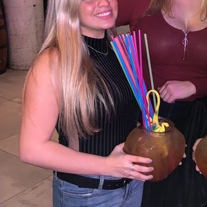 Black high neck body suit